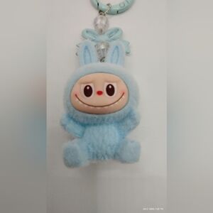 Labubu Blue Vinyl Plush Keychain